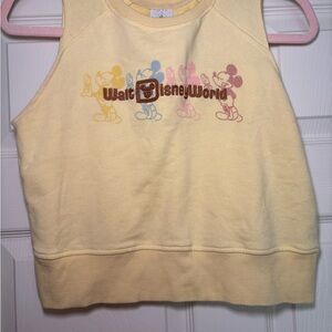 Disney Adult Yellow Tank Top with Mickey Mouse Print